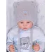 Шапка для малыша, серый, 40-42, Поляярик