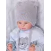 Шапка для малыша, серый, 40-42, Поляярик