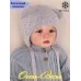 Шапочка вязаная на завязках демисезонная, серый, 42-44, Поляярик