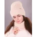 Шапка с флисовым подкладом и снудом-труба, светло-бежевый, 54-56, Поляярик