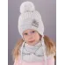 Шапка зимняя на завязках со снудом, светло-серый, серый, 50-52, Поляярик