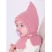 Шапка шлем для девочки, темно-розовый, 44-46, Поляярик