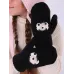 Варежки зимние, черный, 9-10 лет, Поляярик