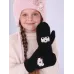 Варежки зимние, черный, 9-10 лет, Поляярик